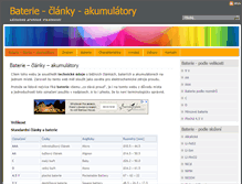 Tablet Screenshot of baterie-clanky.cz